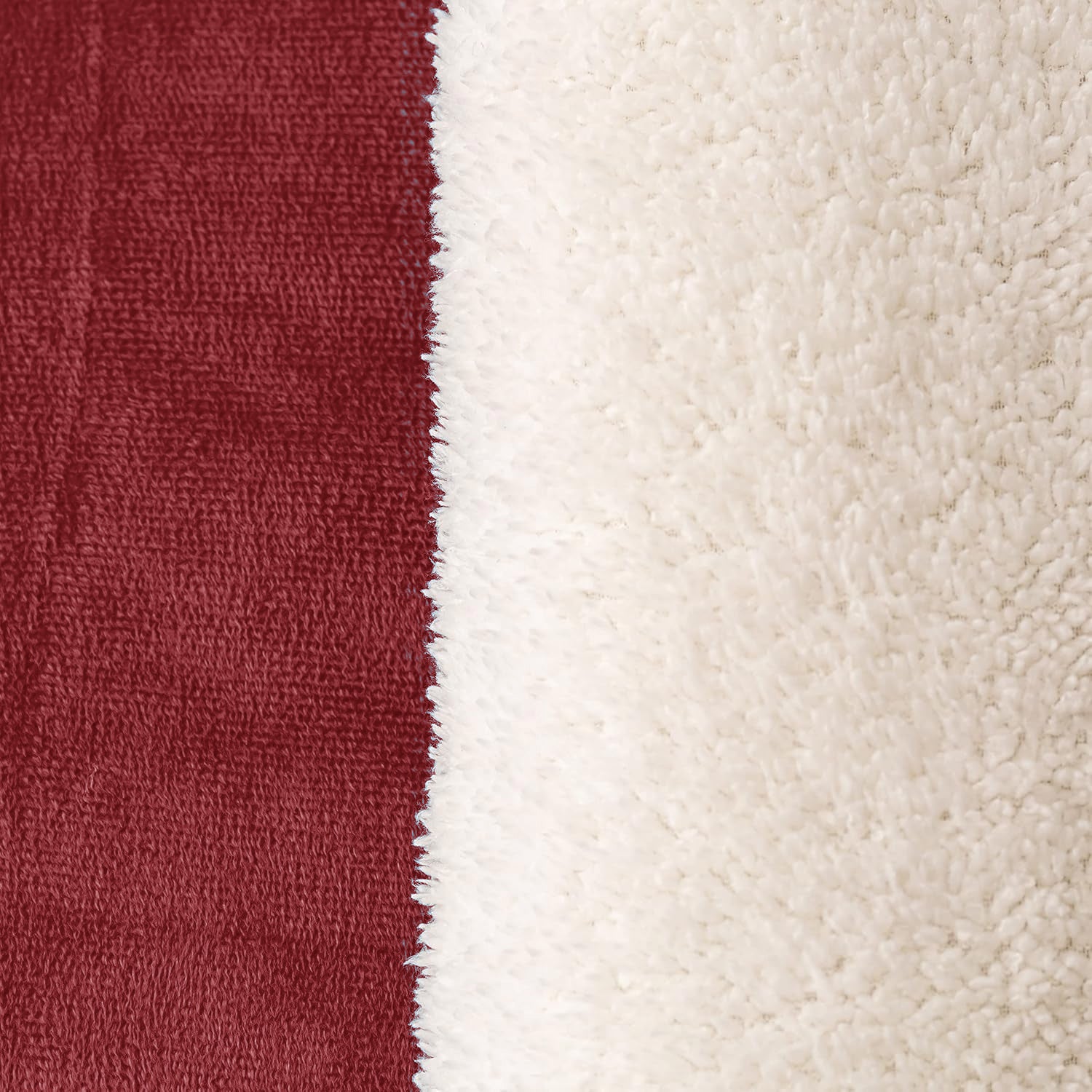 Maroon - Sherpa Fleece Comforter – King Size (220 x 230 cm)