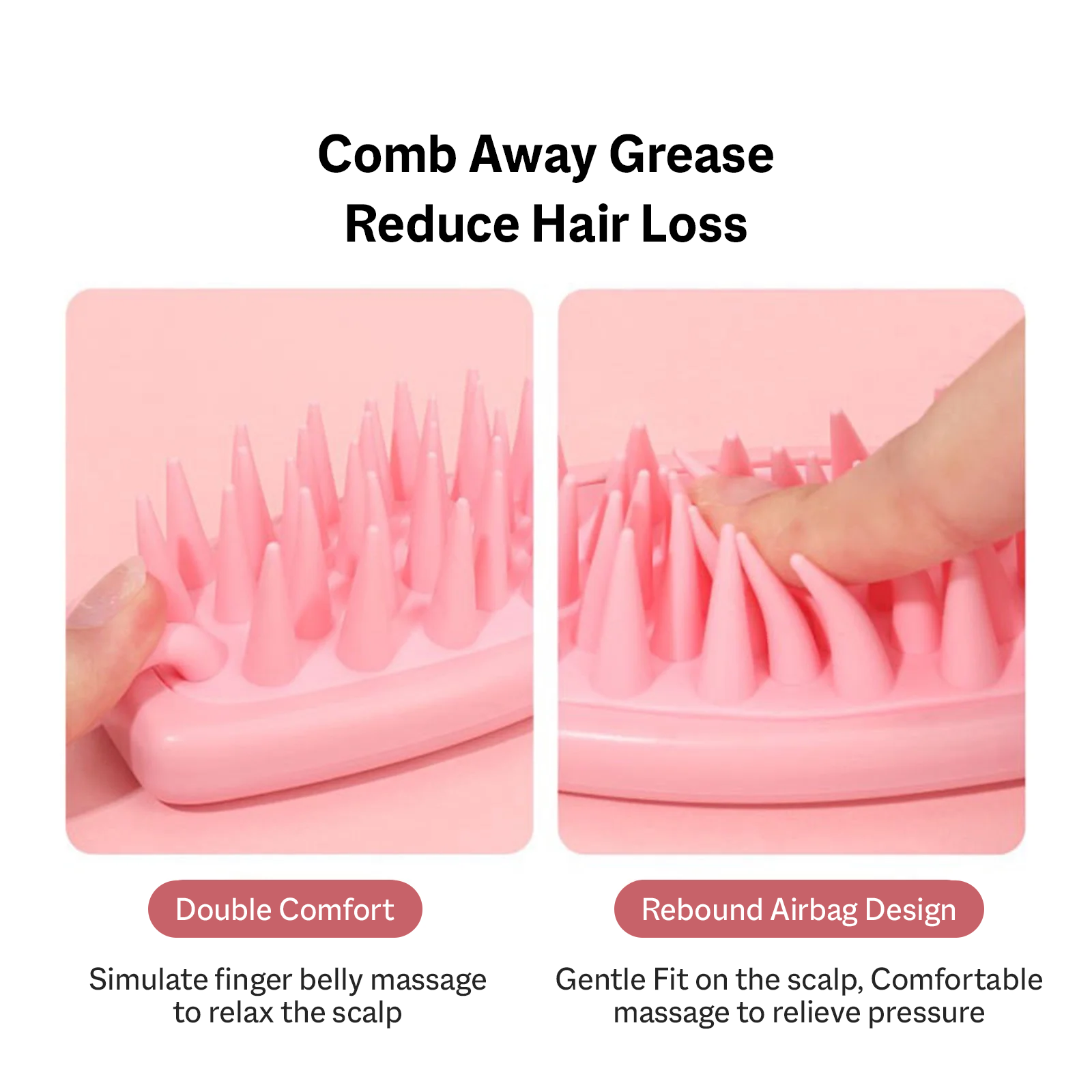 Shampoo Brush with Handle - Hair Scalp Massage Brush for fine Relaxing Bath Experience