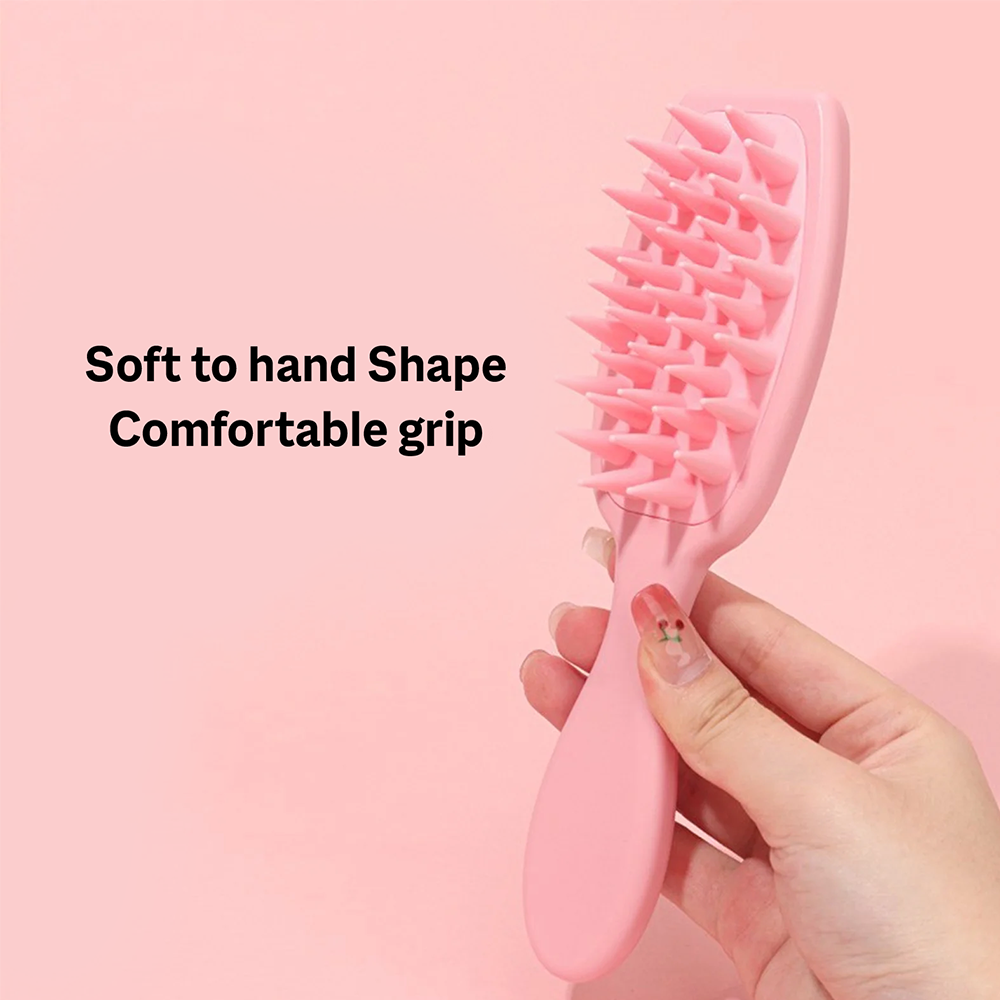 Shampoo Brush with Handle - Hair Scalp Massage Brush for fine Relaxing Bath Experience