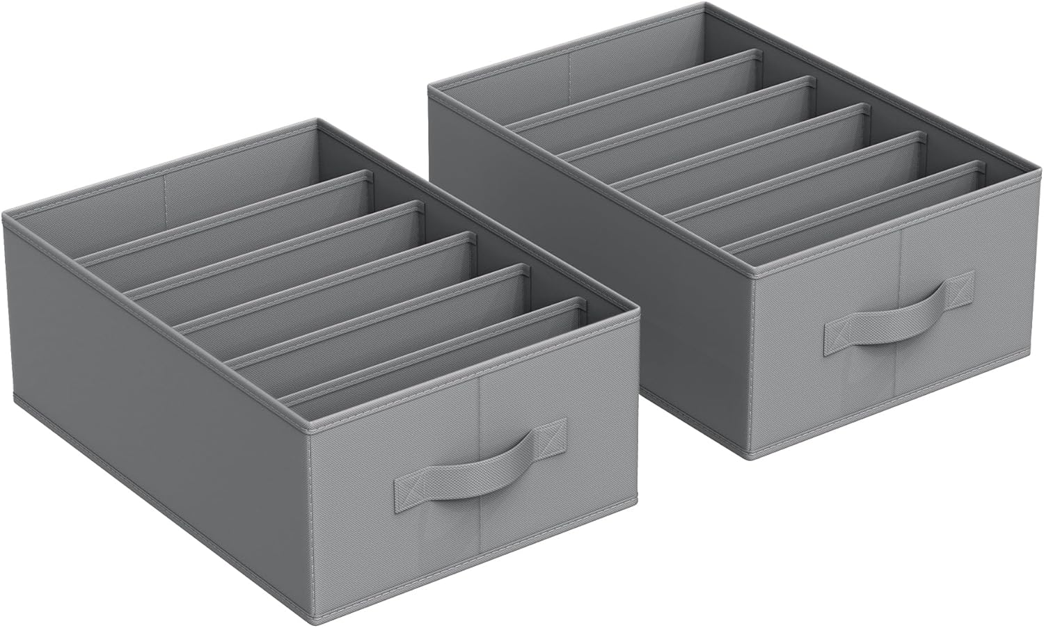 Pack of 3 -  Grid Style Cupboard Clothes Organizer Bag Foldable Storage Boxes with Lids Wardrobe