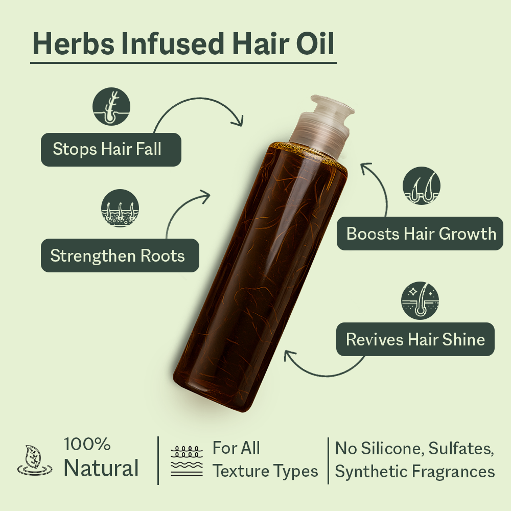 Herbs Infused Hair Oil for Women - 150ml
